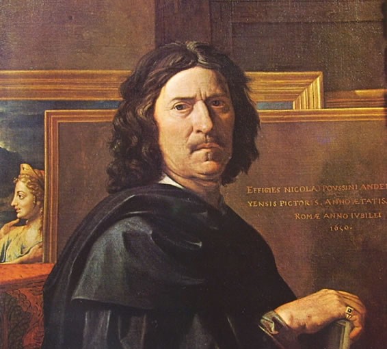 Nicolas Poussin: Autoritratto, cm. 98 x 74, Museo del Louvre, Parigi.